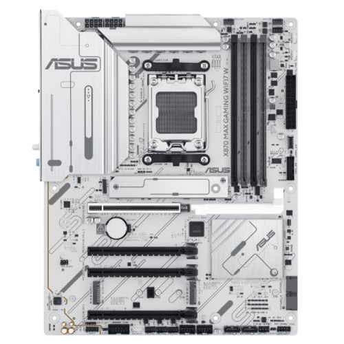 Asus X870 MAX GAMING WIFI7 W, AMD X870, AM5, ATX, 4 DDR5, HDMI, 2 USB4, Wi-Fi 7, 2.5G LAN, 3x M.2, White Asus X870 MAX GAMING WIFI7 W, AMD X870, AM5, ATX, 4 DDR5, HDMI, 2 USB4, Wi-Fi 7, 2.5G LAN, 3x M.2, White